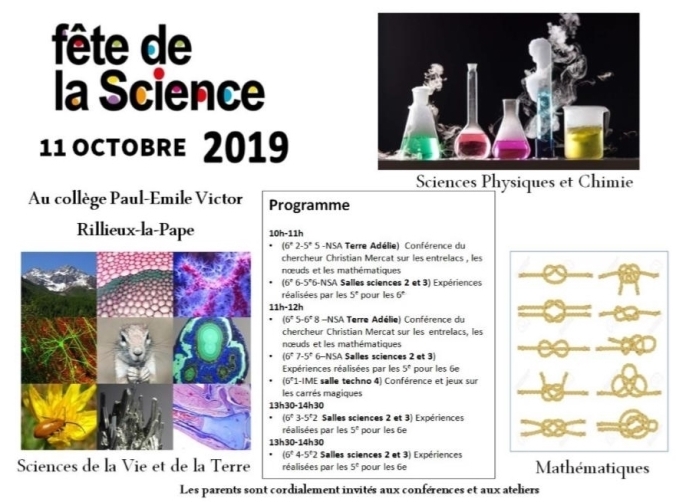 2019.10.11 Fete de la Science Flyer